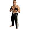 FIGHT-FIT - Pantalon de Kick-boxing / Satiné / Noir / XS