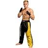 FIGHTERS - Kick-Boxing Hosen / Satin / Schwarz-Gelb / XS