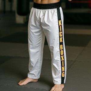 FIGHT-FIT - Kick-Boxing Hosen / Satin / Kick-Boxing / Weiss / XL