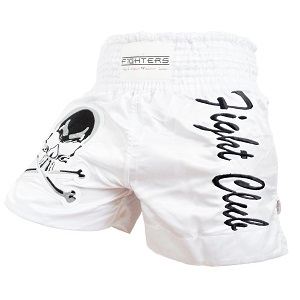 FIGHTERS - Muay Thai Shorts / Fight Club / White / Medium