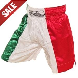 FIGHT-FIT - Muay Thai Shorts / Italien / Tri Colore / Small