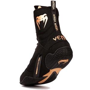 Venum - Boxschuhe Boxstiefel / Elite / Schwarz-Bronze / EU 42